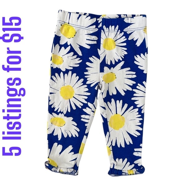 Carter's Other - Carter’s Daisy Print Leggings 9 Months Baby Girl Like New Condition
Never worn
